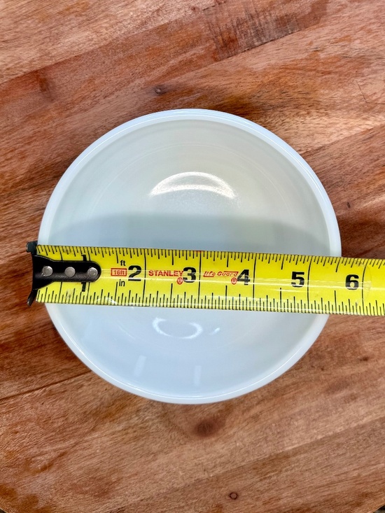 VTG Pyrex by Corning Tableware Double Tough Double Green Stripe Bowl #705 5.5" - Picture 8 of 9